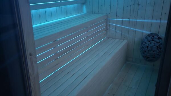 Sauna modulable de 10 m² avec espace de repos, – Image 9