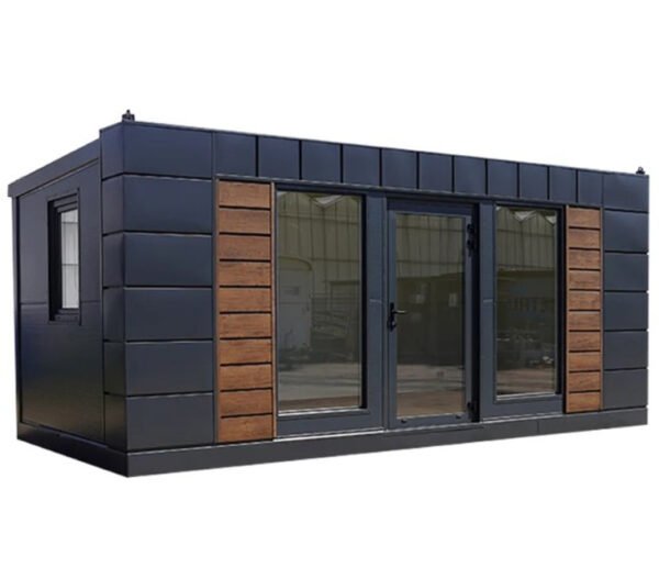 Conteneur Maison Bureau 6×3 mètres modèle Stockholm avec sanitaires et cuisine